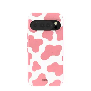 Edge Shield Hybrid Pattern Texture Bubblegum Pink Cow Google Pixel 10/10 Pro Case