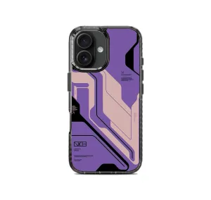 Compact Pattern Textured Finish Cyber Circuit Purple Stride 2.0 Phone Case Cover