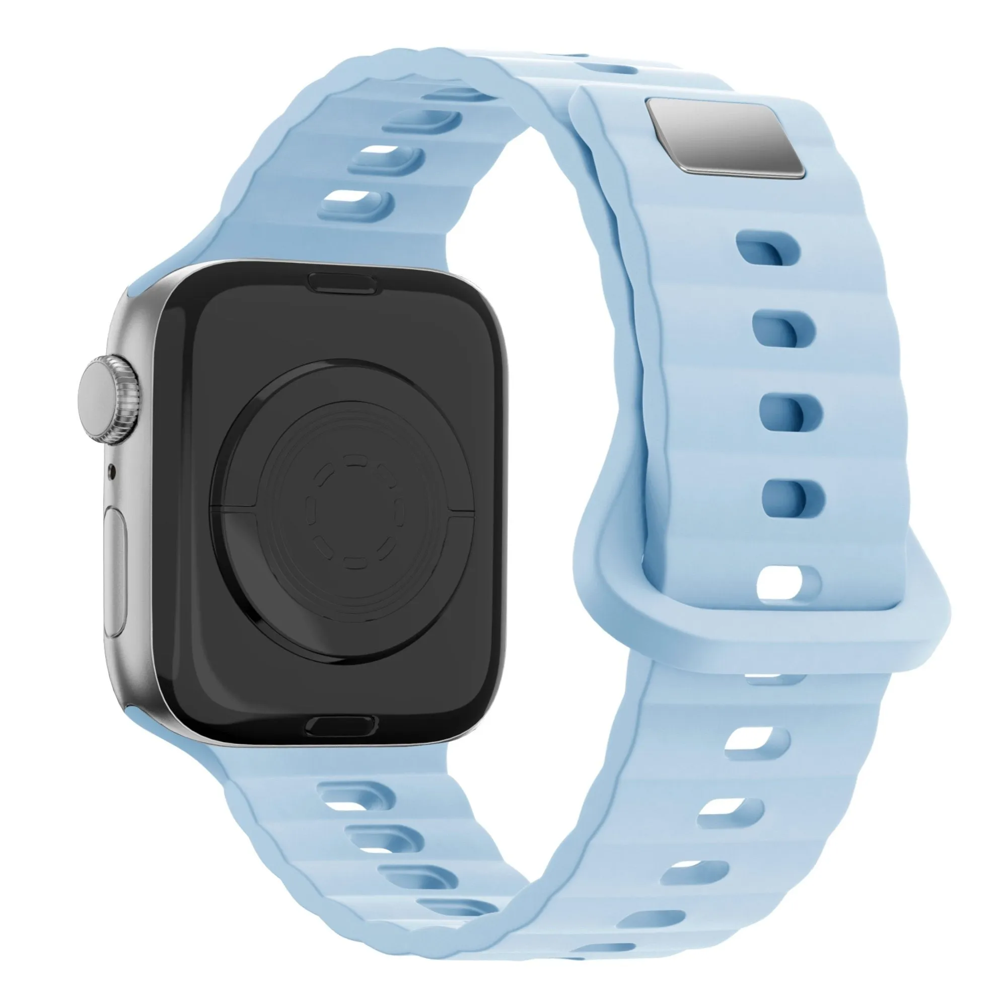 Outdoor Performance Bandz Apple Watch Silicone Strap 'Single Link' (Light Blue)