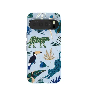 Elegant Pattern Light Structure Powder Blue Tropical Rainforest Google Pixel 10/10 Pro Case