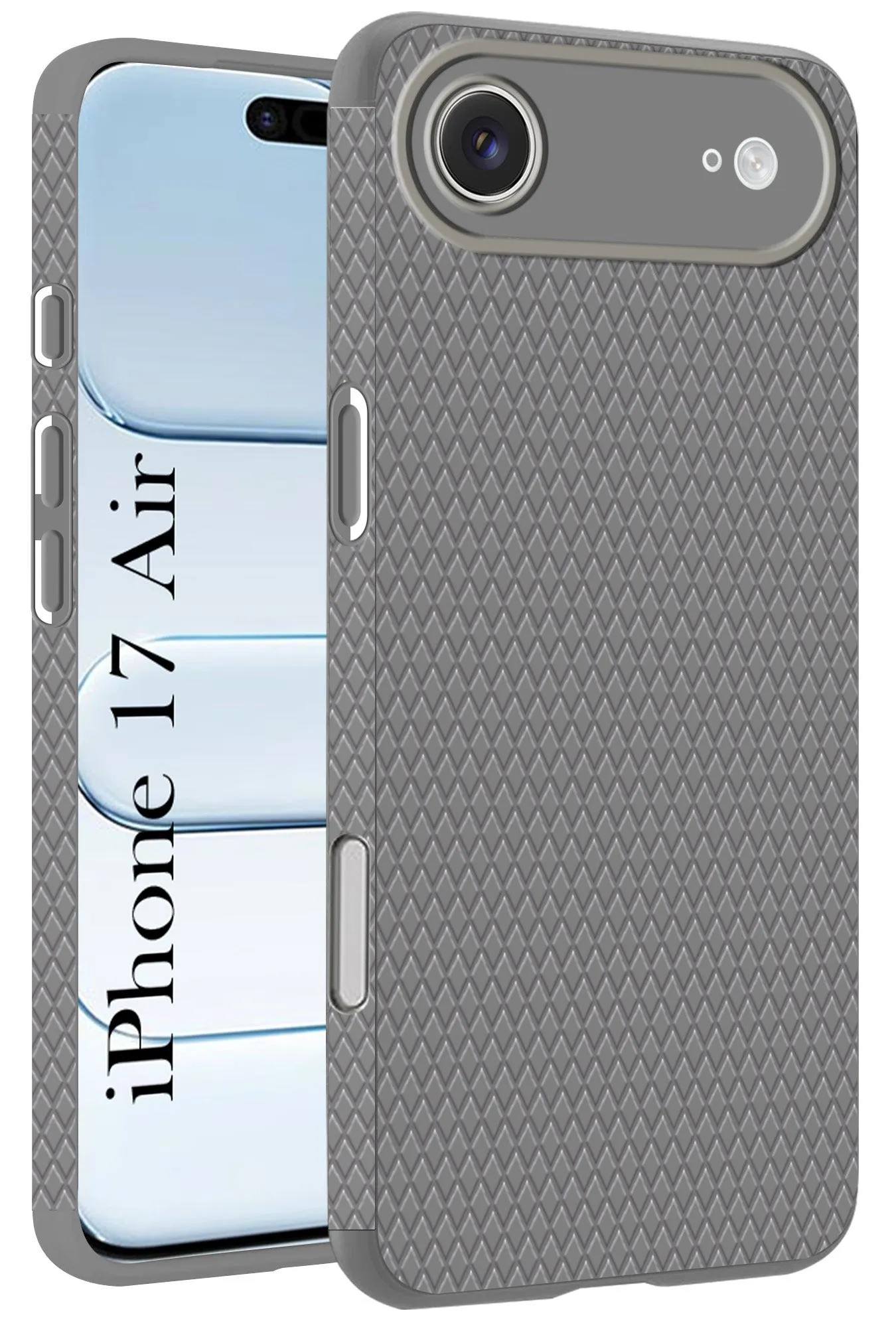 For Apple iPhone 17 Air Back Cover Case (Camera Protection | Side Grip Texture | Soft and Flexible) Textured Surface Premium Build