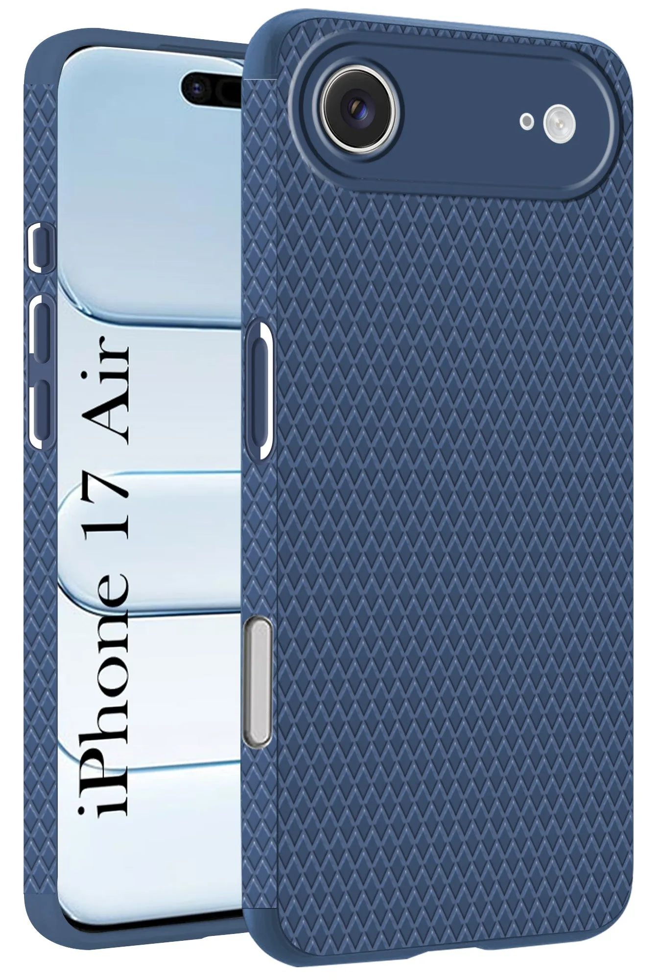 For Apple iPhone 17 Air Back Cover Case (Camera Protection | Side Grip Texture | Soft and Flexible) Elegant Texture Layer