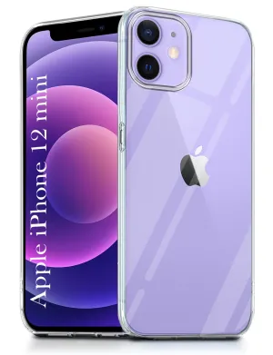 Hybrid Look For Apple iPhone 12 Mini Back Cover( Silicone Clear Shockproof Case with Camera Protection | Soft and Flexible | Transparent)