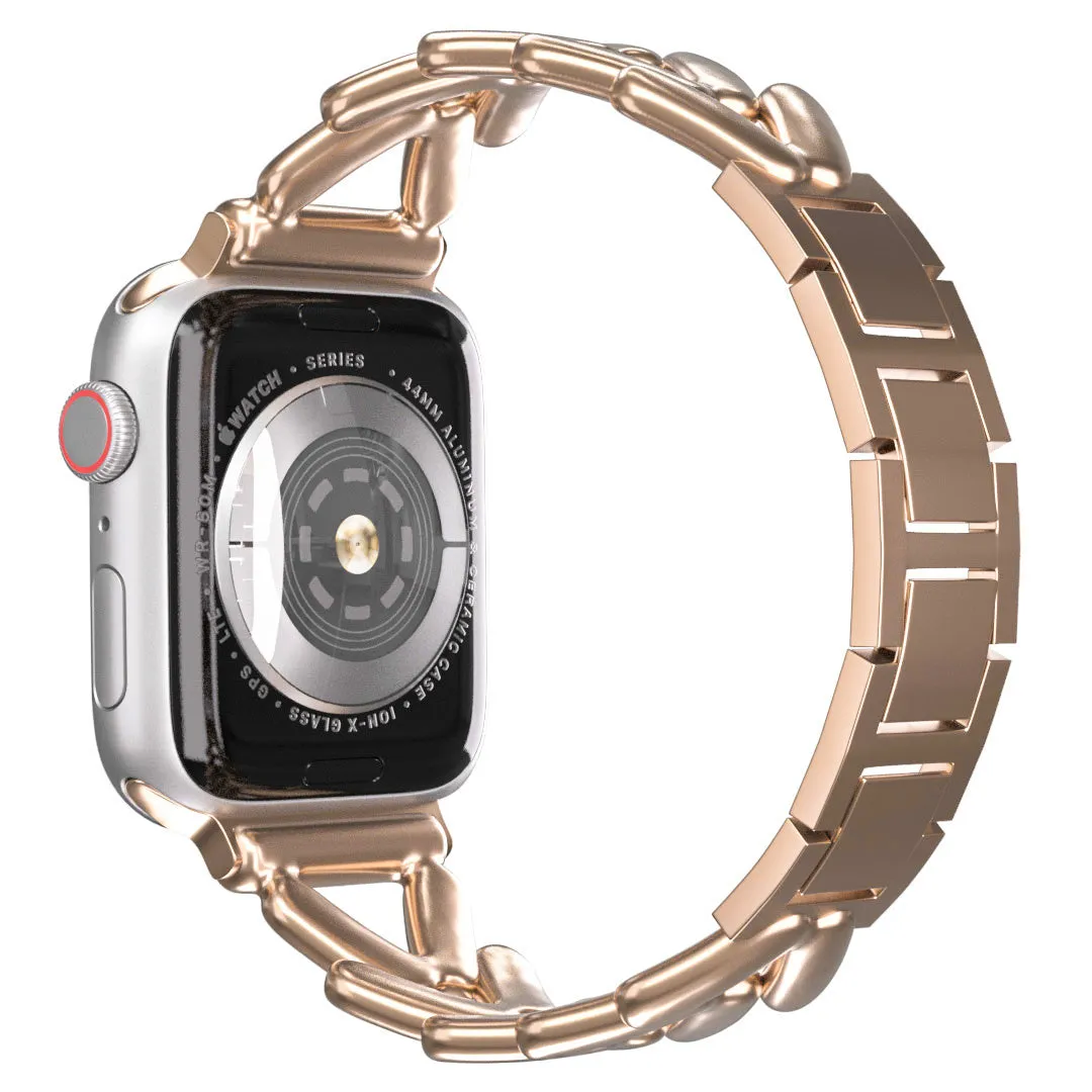 Everyday Outdoor Gear Versatile Use Apple Watch Steel Strap V-Type (Rosegold)