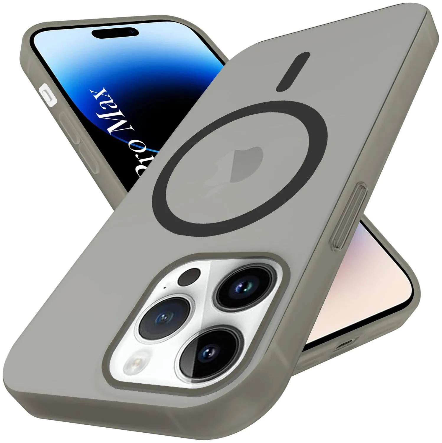 For Apple iPhone 14 Pro Max Back Cover Case (Frosted Matte Feel | MagSafe Compatible Wireless Charging | Polycarbonate Material) Portable Case