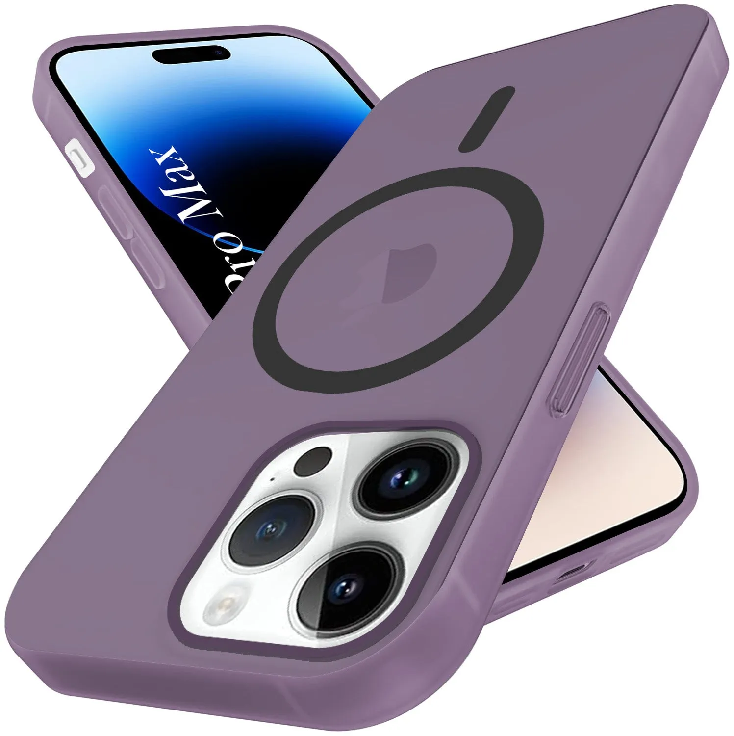 Modern Frame For Apple iPhone 14 Pro Max Back Cover Case (Frosted Matte Feel | MagSafe Compatible Wireless Charging | Polycarbonate Material)