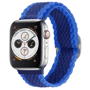 Light Modern Feel Active Lifestyle Apple Watch Braided Nylon Strap (Blue mix)