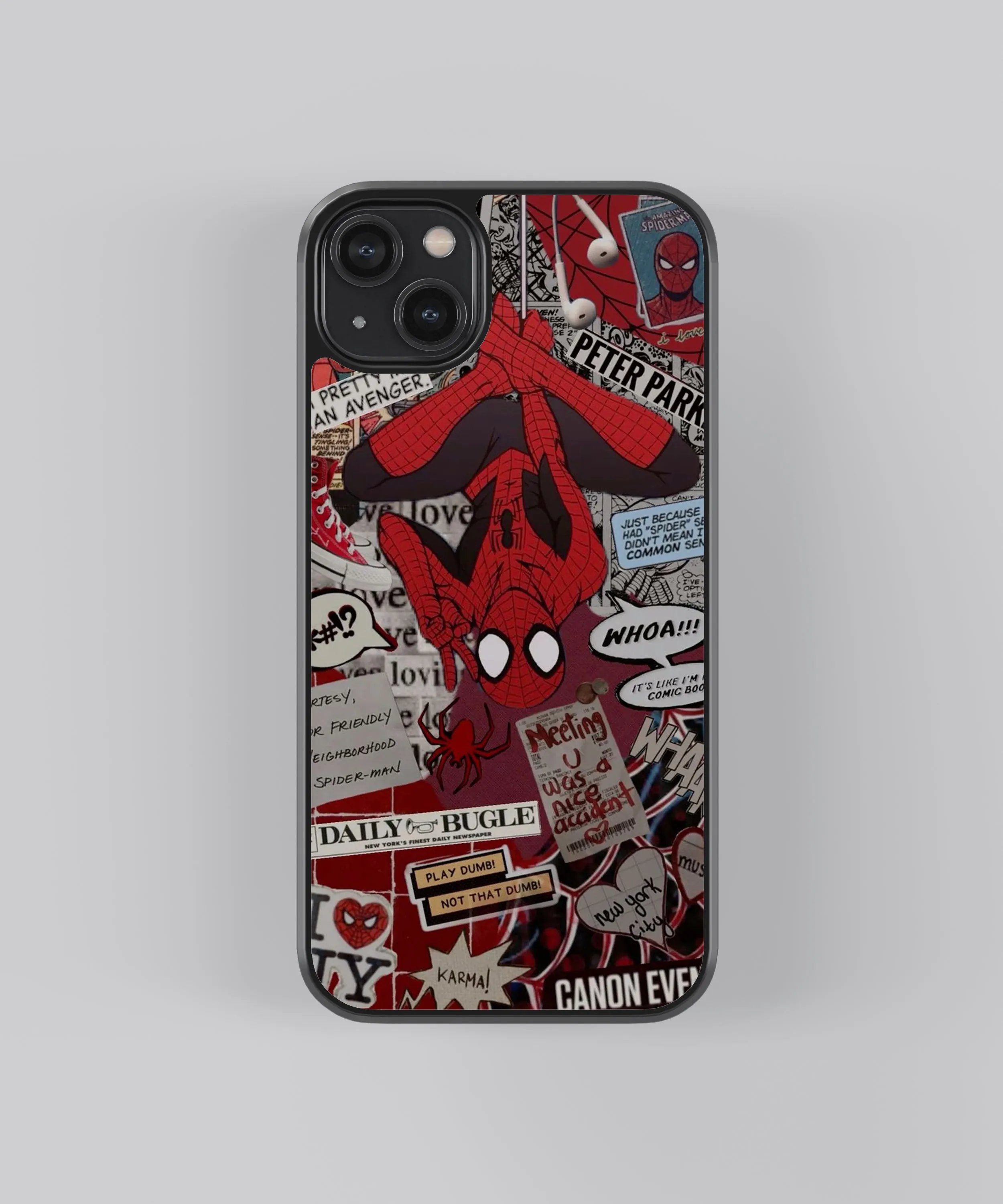 Spider-Man Aesthetic Glass Phone Case Cover Soft Silicone