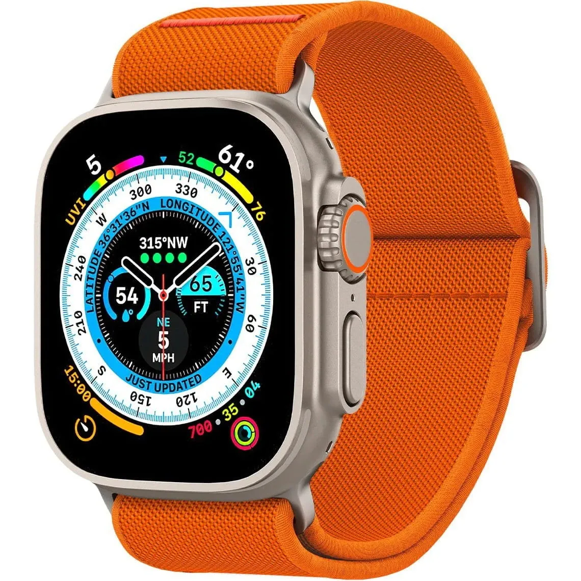 Spigen Apple Watch Lite Ultra Strap (Orange) Adjustable Closure Fashion Appeal