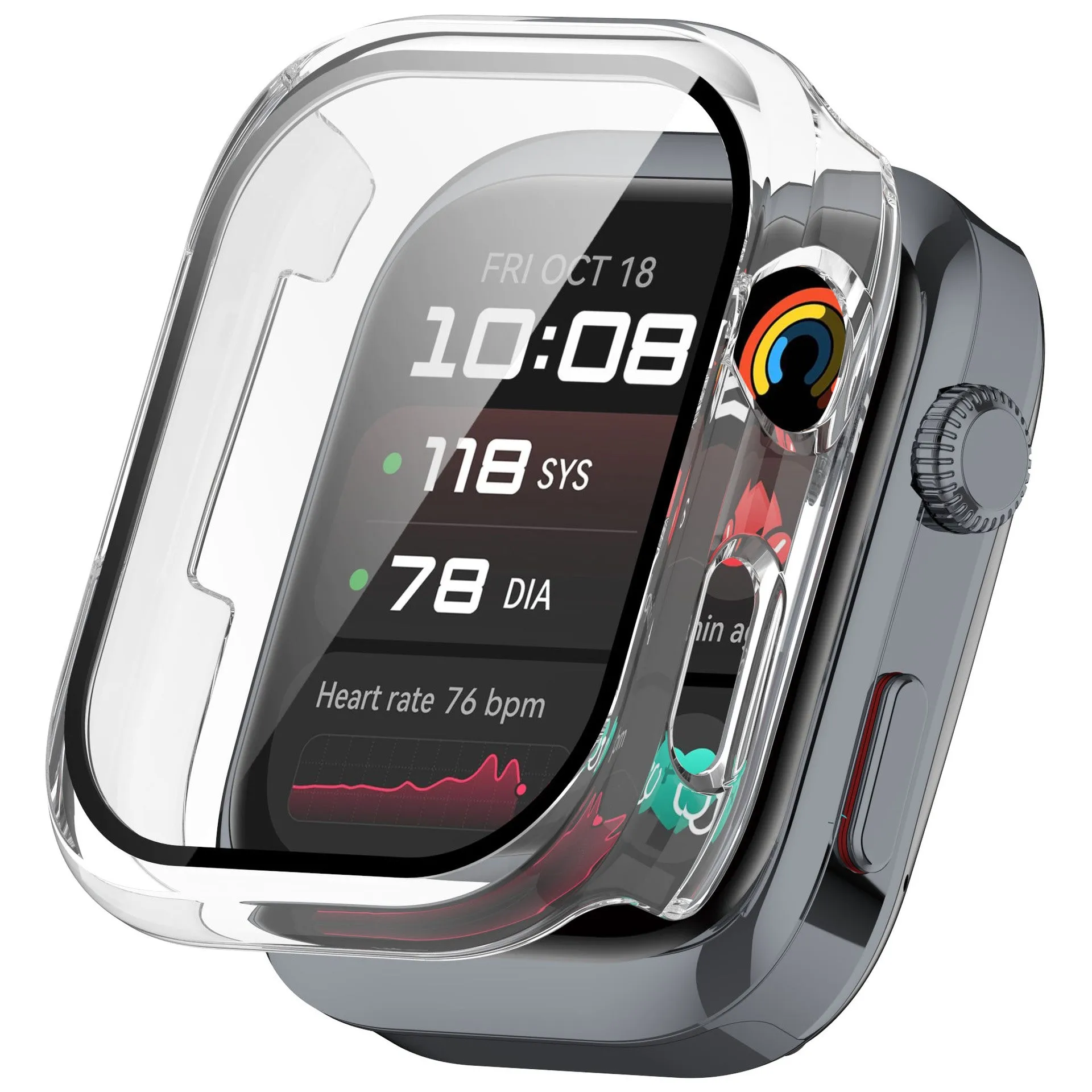 Soft Back Huawei Watch D2 Hard Case with Glass (Transparent)