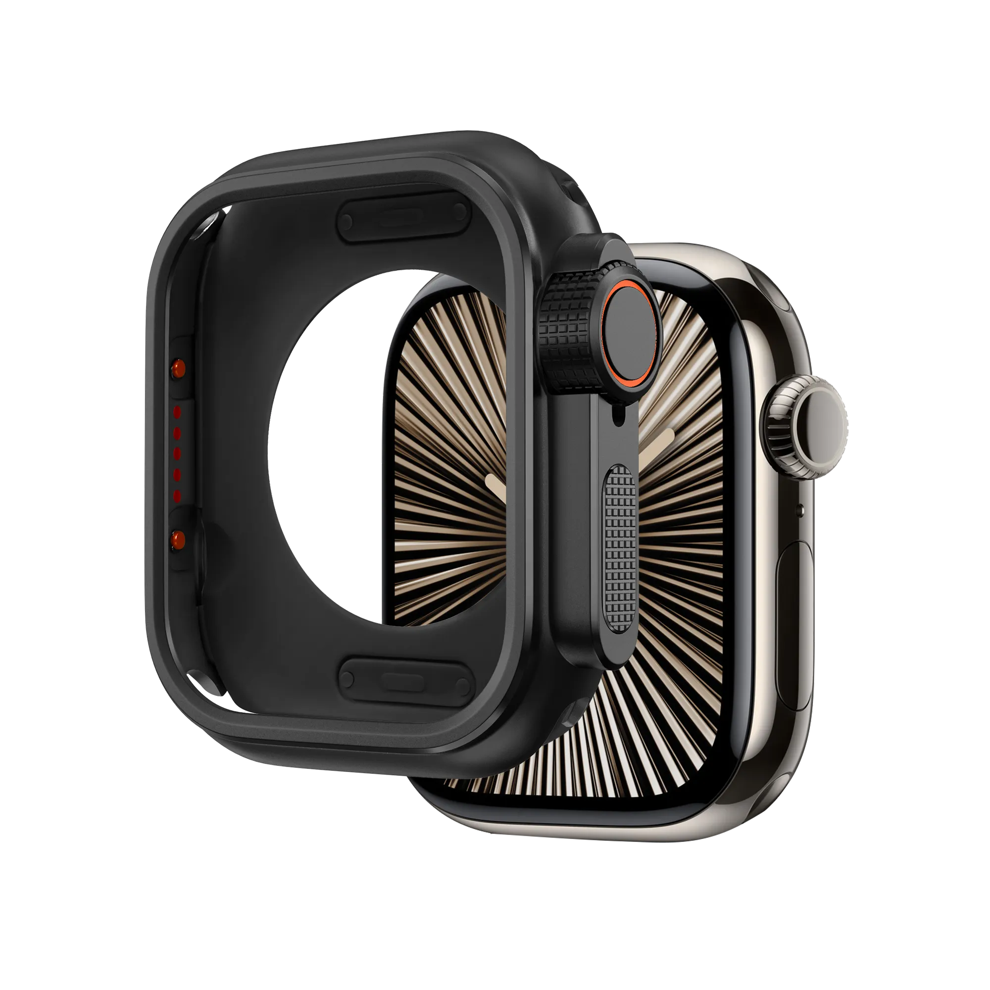 Drop Absorbing Back Bandz Apple Watch 10 - 46mm Metal Case (Black)