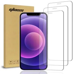 Apple iPhone 12 Pro Screen Protector 3-Pack Tempered Glass Soft Frame
