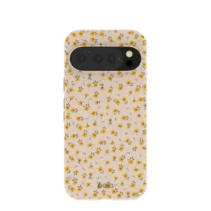 Casual Texture Seashell Little Yellow Flowers Google Pixel 10/10 Pro Case