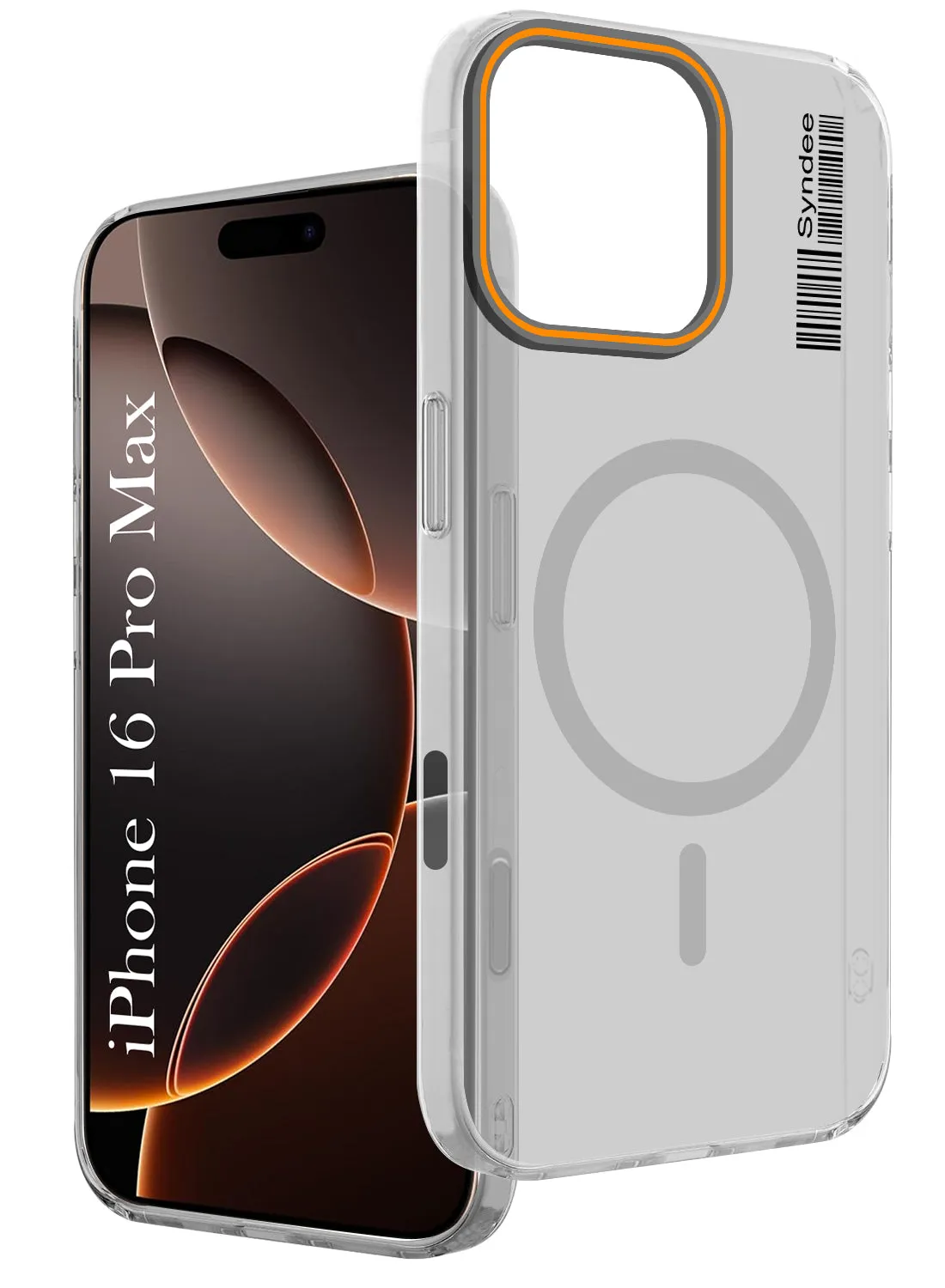 For Apple iPhone 16 Pro Max Back Cover Case  (Soft Touch | Camera Bump Protection | MagSafe Compatible | Matte Finish) Elegant Style Gradient Design