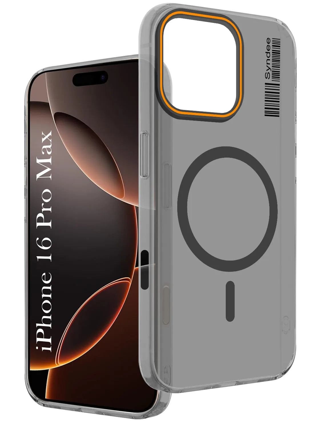 For Apple iPhone 16 Pro Max Back Cover Case  (Soft Touch | Camera Bump Protection | MagSafe Compatible | Matte Finish) High protection Glossy Texture