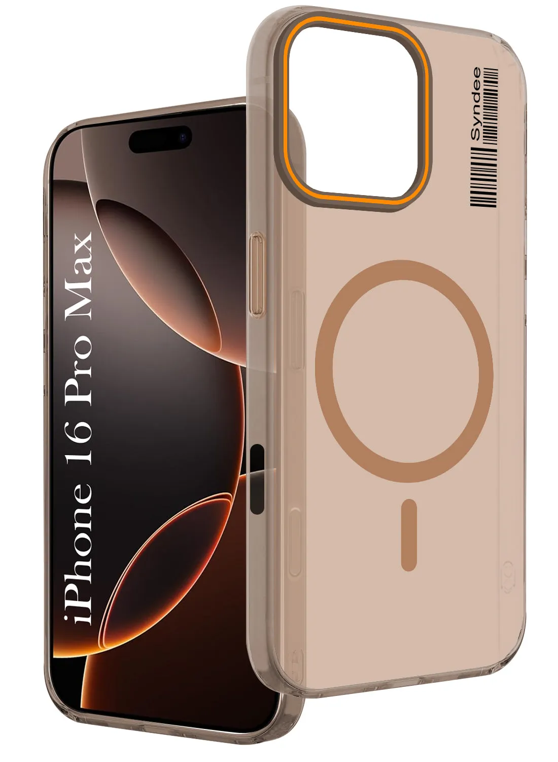 Rugged Protection For Apple iPhone 16 Pro Max Back Cover Case  (Soft Touch | Camera Bump Protection | MagSafe Compatible | Matte Finish)