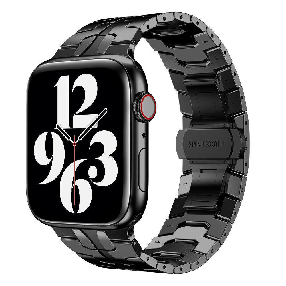 Apple Watch Steel Iron Strap (Black) Durable Strap Outdoor Activity