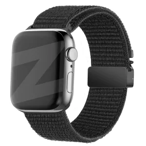 Bandz Apple Watch Nylon Strap 'Classic' with P-Buckle (Black) Outdoor Adventure Style Stylish Touch