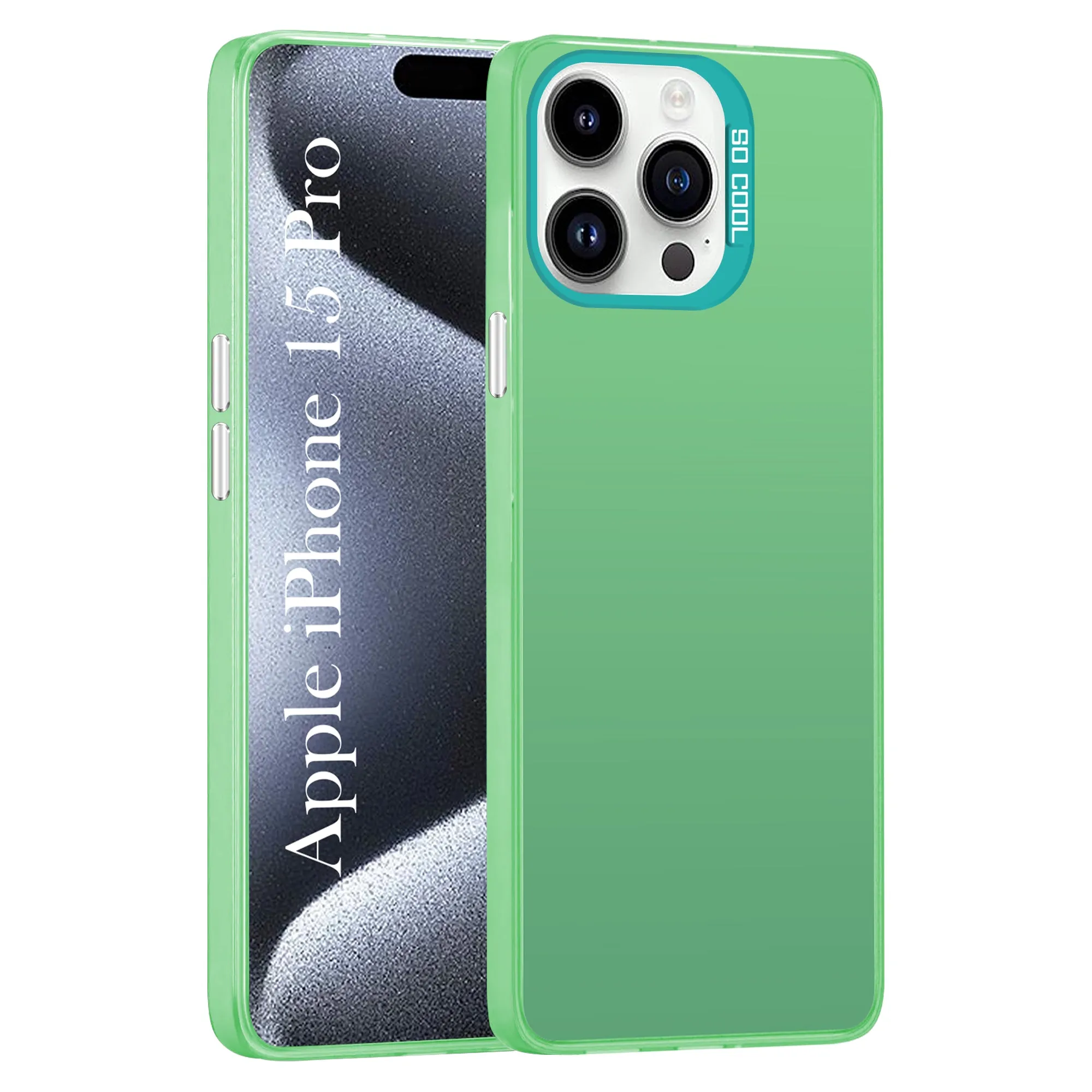 Strong Outline For Apple iPhone 15 Pro Hard Back Cover Case (Velvet Touch | Professional Glossy Finish | Camera Protection Bump)