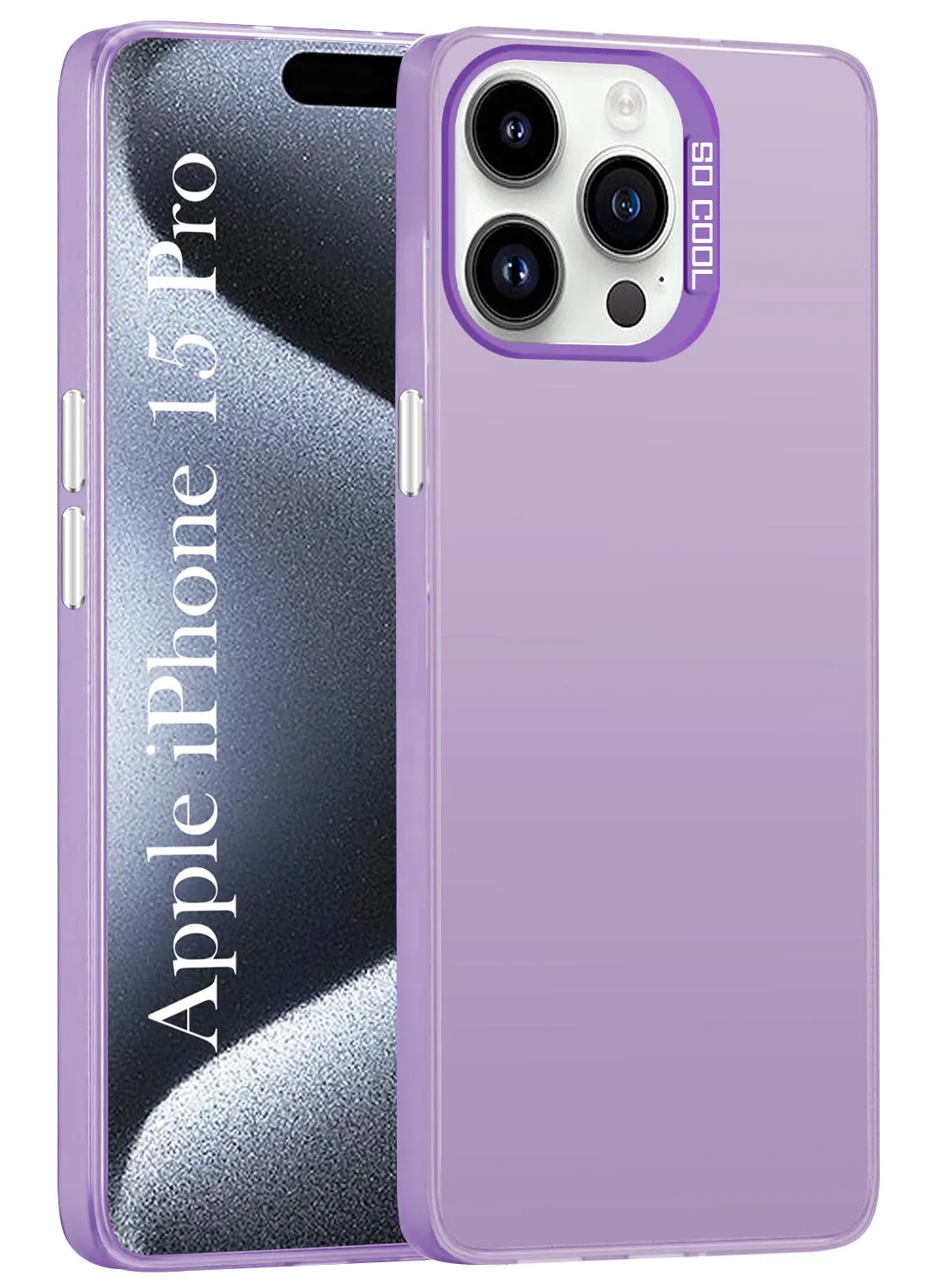 Magnetic Mount Premium Finish For Apple iPhone 15 Pro Hard Back Cover Case (Velvet Touch | Professional Glossy Finish | Camera Protection Bump)