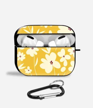 Sunshine Bloom Aipods Glass Case Compact Travel Case Pocket Friendly Cover