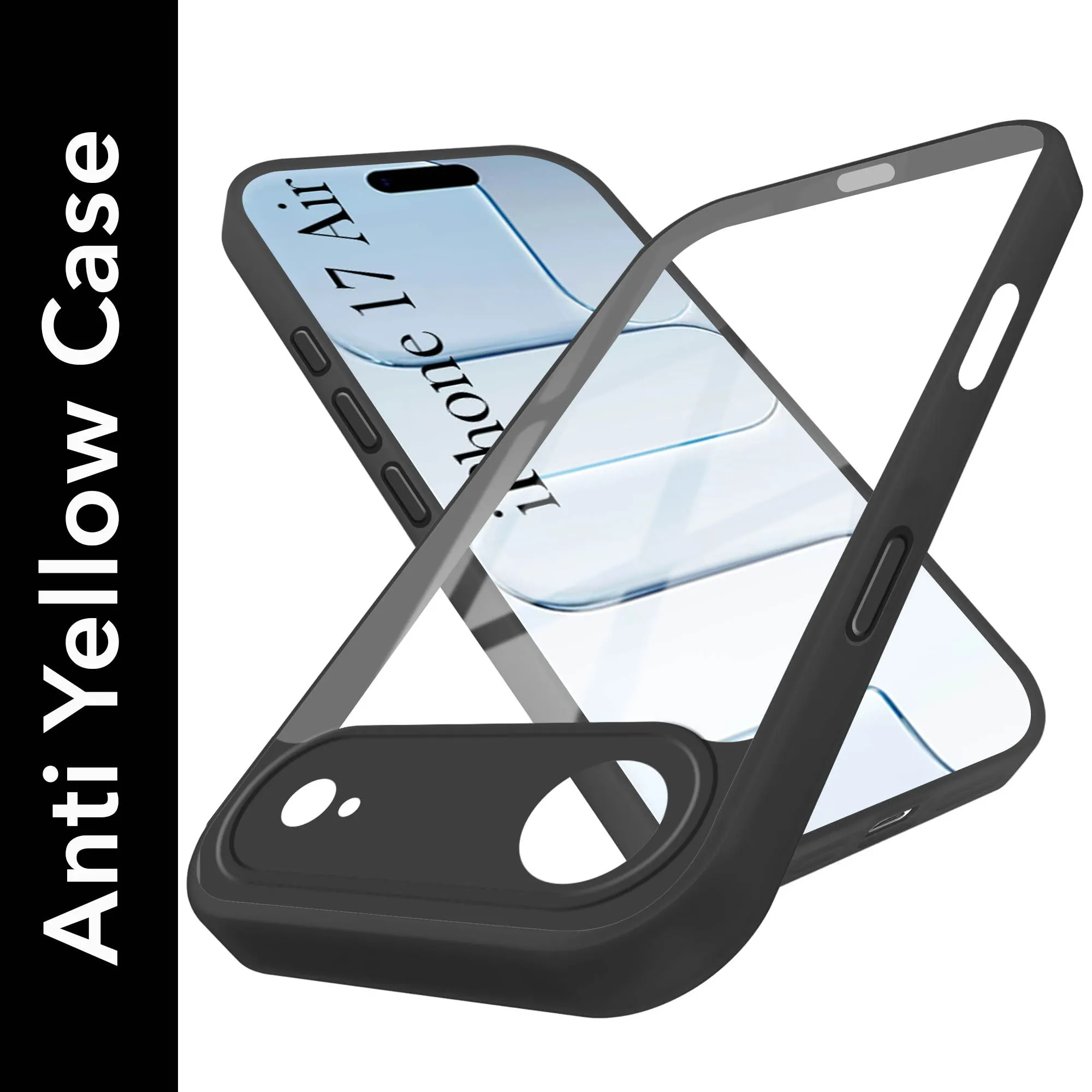 Matte Design Texture For Apple iPhone 17 Air Back Cover Case (Lifetime Anti Yellow | Anti Scratch | Crystal Clear Shockproof)