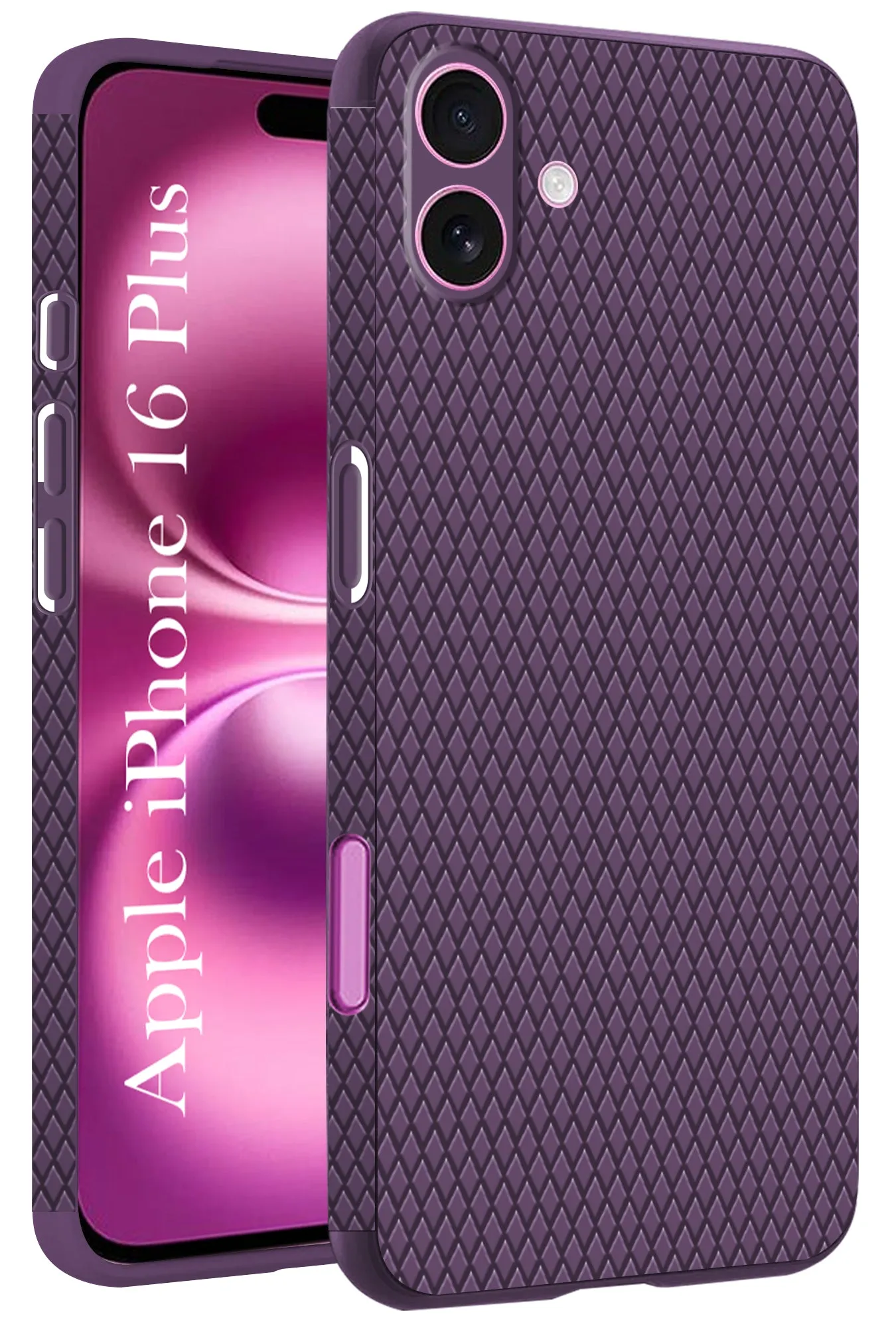 For Apple iPhone 16 Plus Back Cover Case (Liquid Silicone | Side Grip | Camera Protection) Elegant Surface