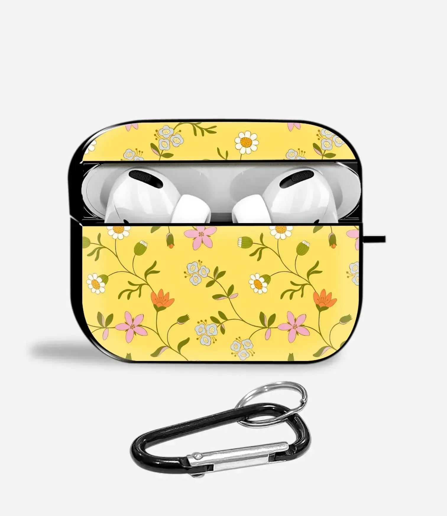 Sunny Meadow Aipods Glass Case Compact Gadget Organizer Soft touch finish