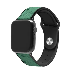 All Purpose Design Apple Watch Hybrid Leather Strap (Green)