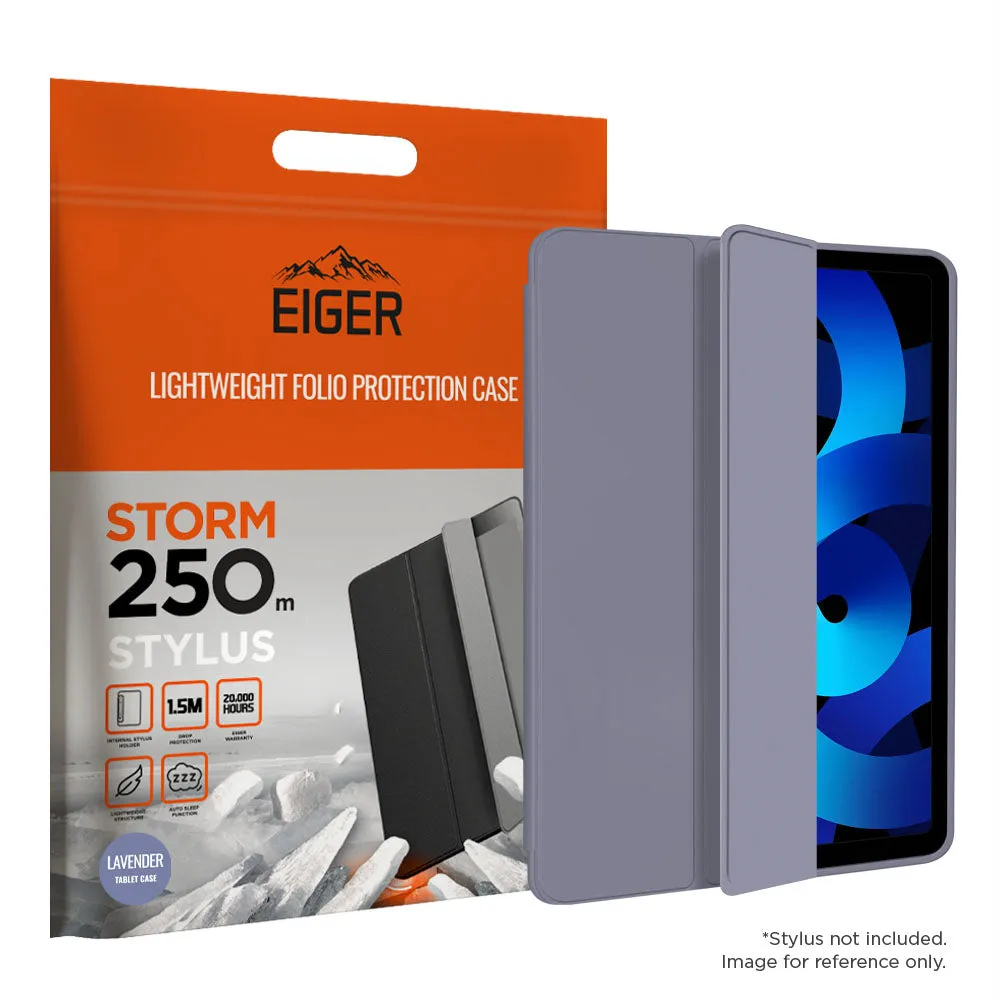 Eiger Storm 250m Stylus Case for Apple iPad Air (2022) in Lavender Tablet Sleeve Classic