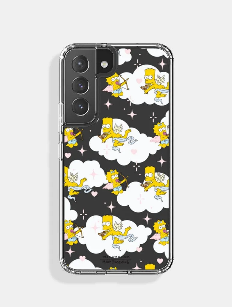 Daily Durability Grip Texture The Simpsons Bart And Maggie Cupid Android Case