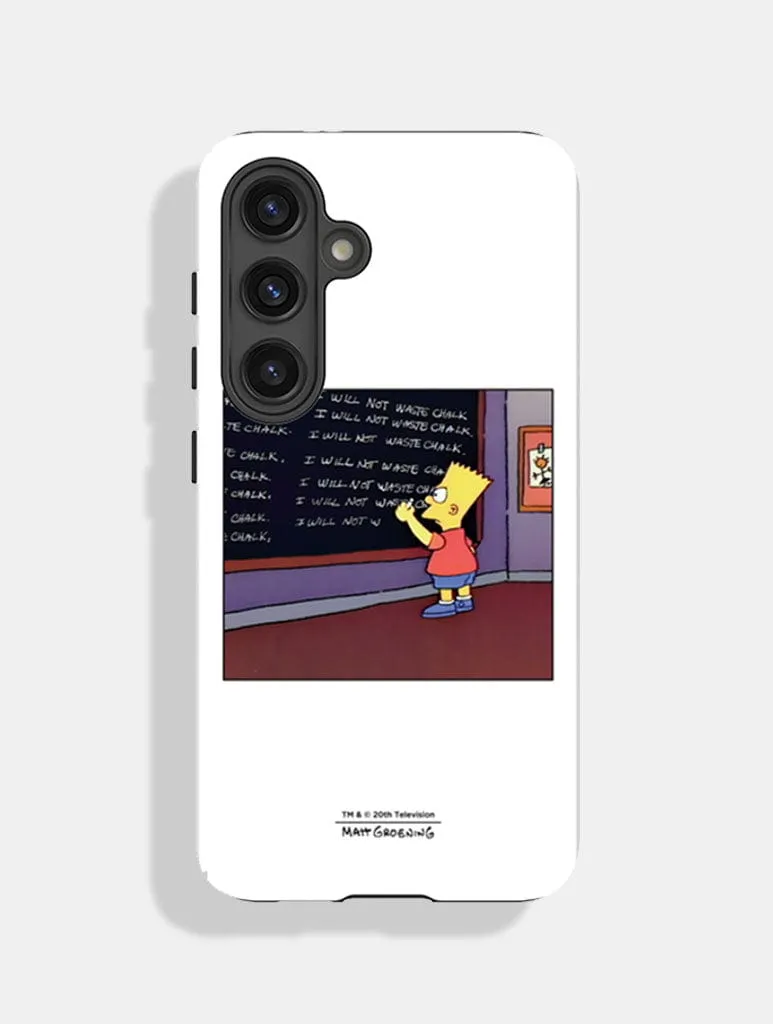 Classic Look The Simpsons I Will Not Waste Chalk Ultra Protective Android Case