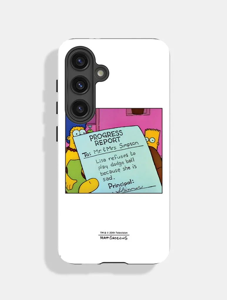 The Simpsons Lisa Is Sad Ultra Protective Android Case Shock Resistant Build