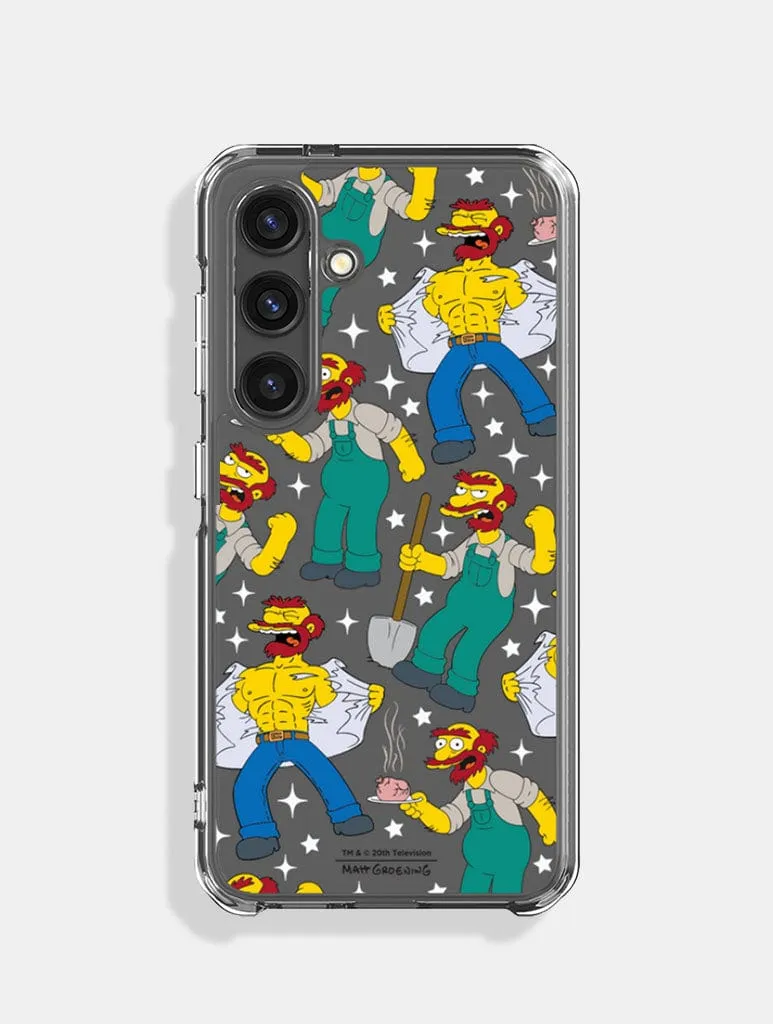 The Simpsons X Skinnydip Groundskeeper Willie Android Case Printed Artwork Edge Reinforced