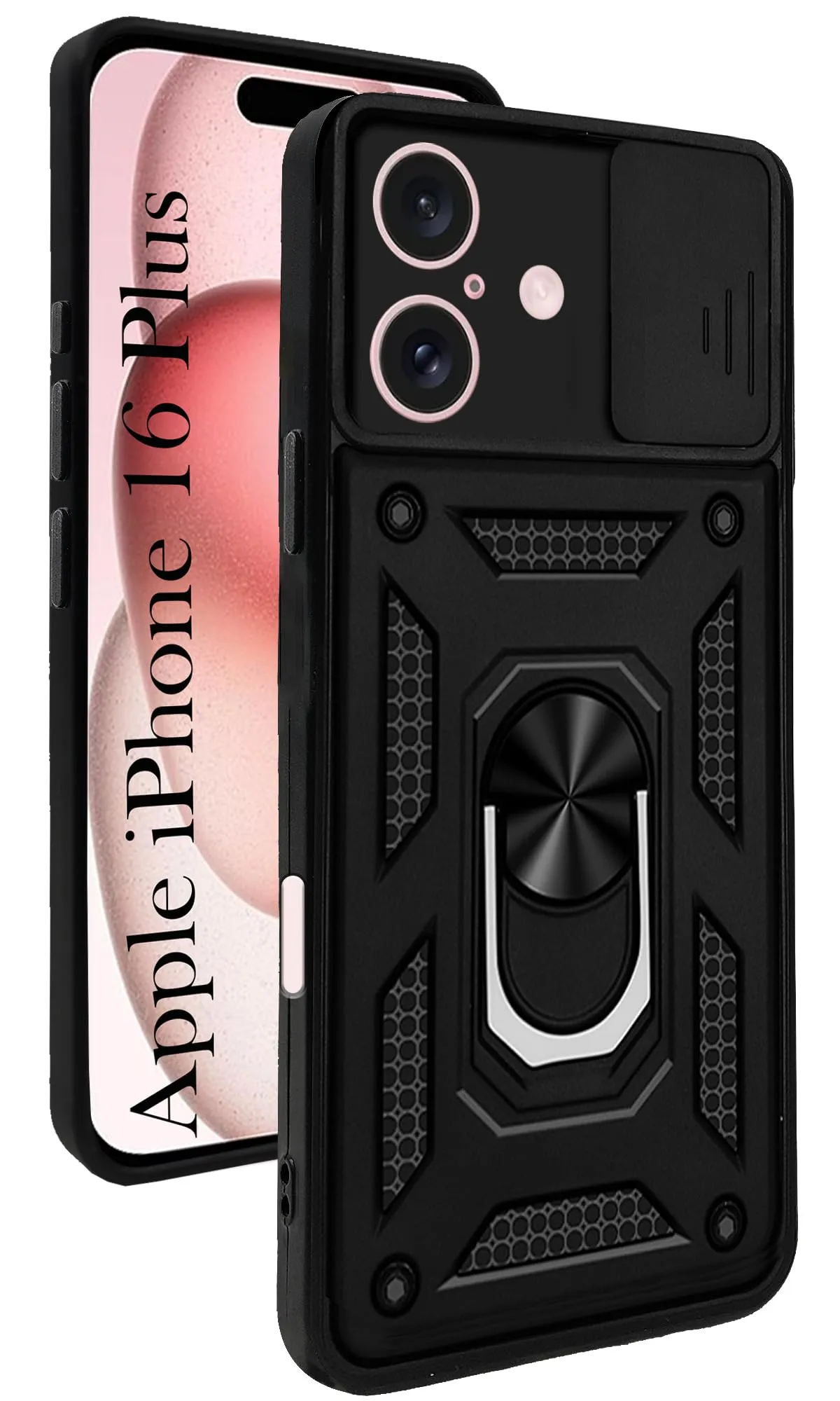 For Apple iPhone 16 Plus Back Cover Case (Hybrid Dual Armor Polycarbonate) Trendy Design Durable Pattern