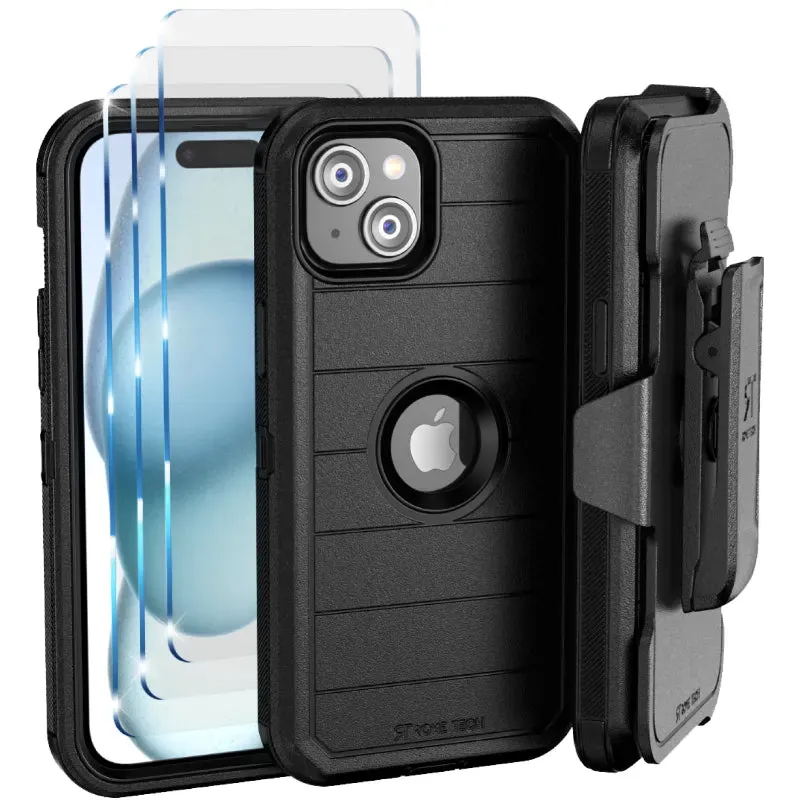 Apple iPhone 15 Plus Defender Case Luxury Surface Layer