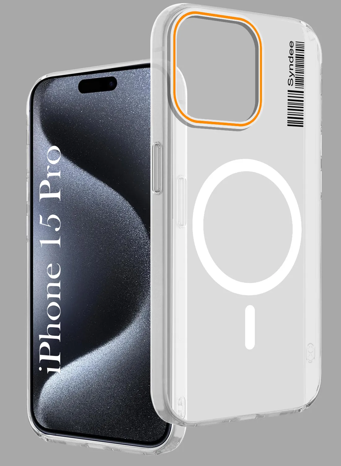 For Apple iPhone 15 Pro Back Cover Case (Soft Touch | Camera Bump Protection | MagSafe Compatible | Matte Finish) Glossy surface
