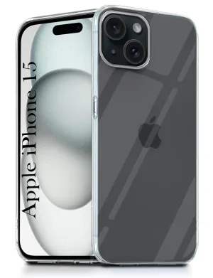Crystal Finish For Apple iPhone 15 Back Cover ( Silicone Clear Shockproof Case with Camera Protection | Soft and Flexible | Transparent)