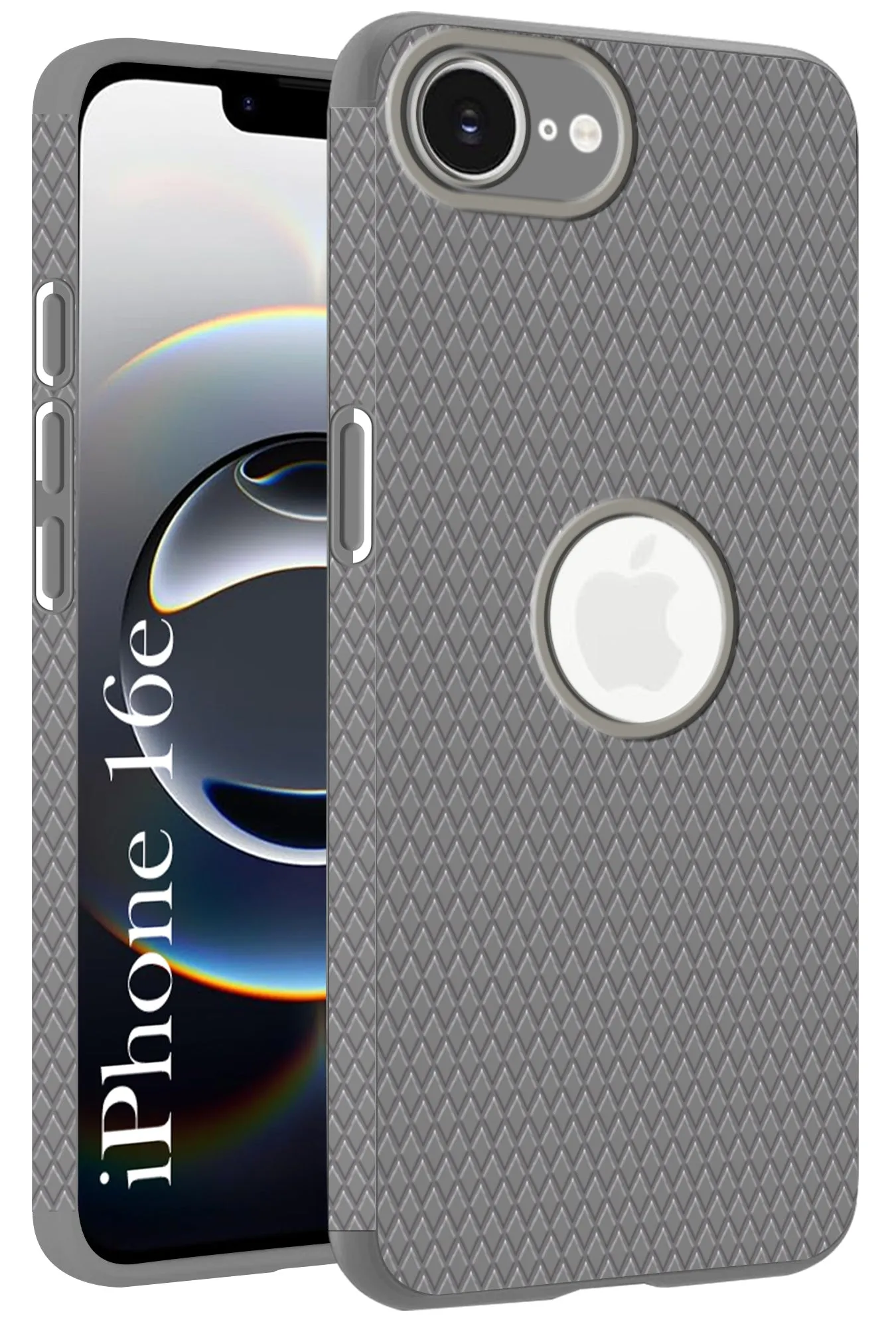 For Apple iPhone 16e  Back Cover Case (Liquid Silicone | Side Grip | Camera Protection) Grip Safe