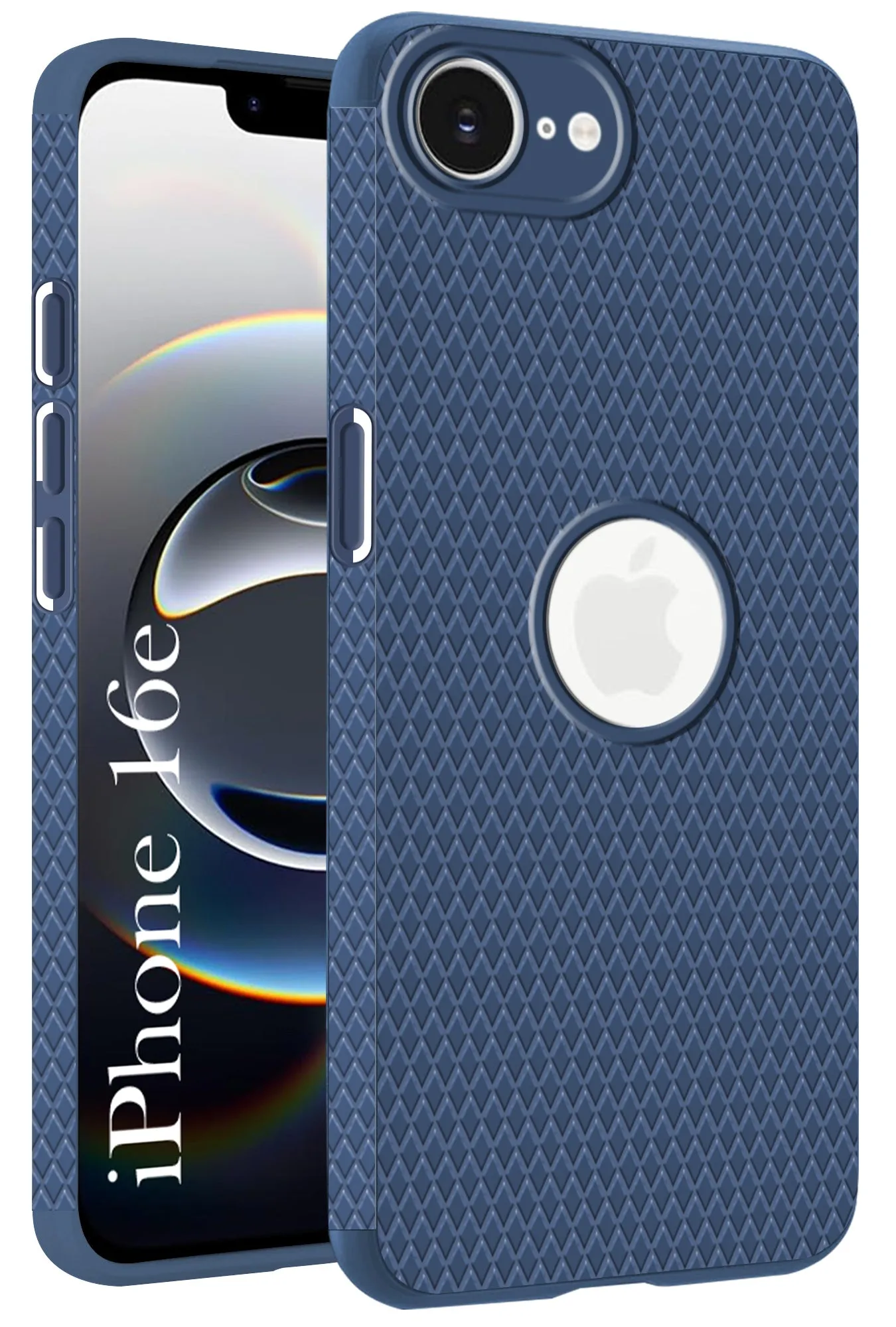 Stylish Finish Texture Practical Accessory For Apple iPhone 16e  Back Cover Case (Liquid Silicone | Side Grip | Camera Protection)