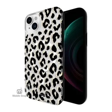 Fashion Choice iPhone 13/14/15 Variations Kate Spade Protective Hardshell MagSafe Case - City Leopard