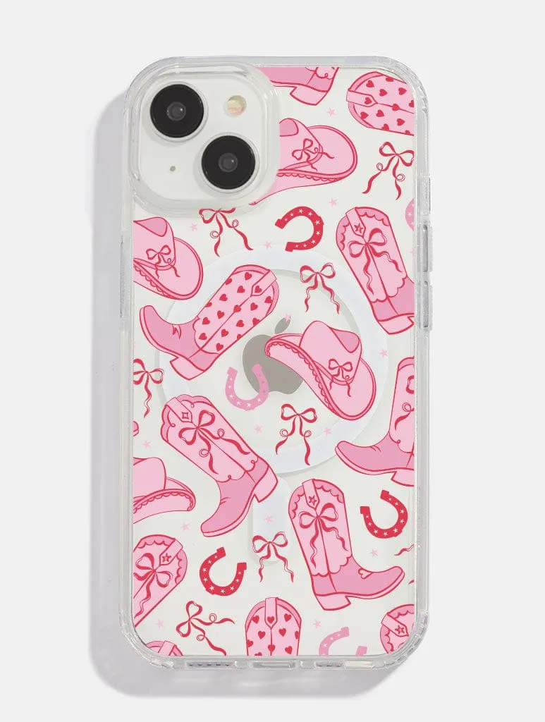 Coquette Cowgirl MagSafe iPhone Case Hard Shell Shock Cushion