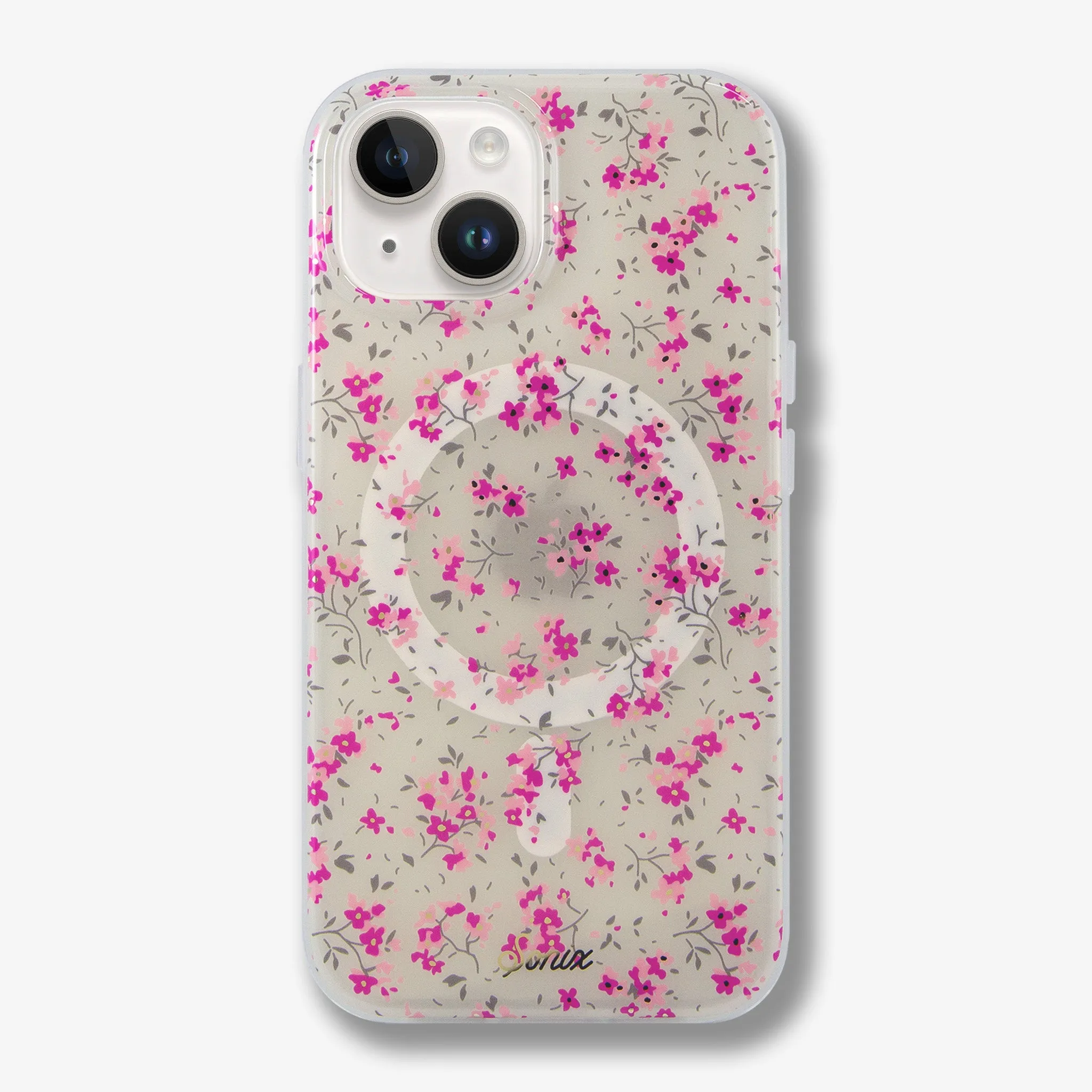 Cottage Floral Pink MagSafe? Compatible iPhone Case Stylish Finish