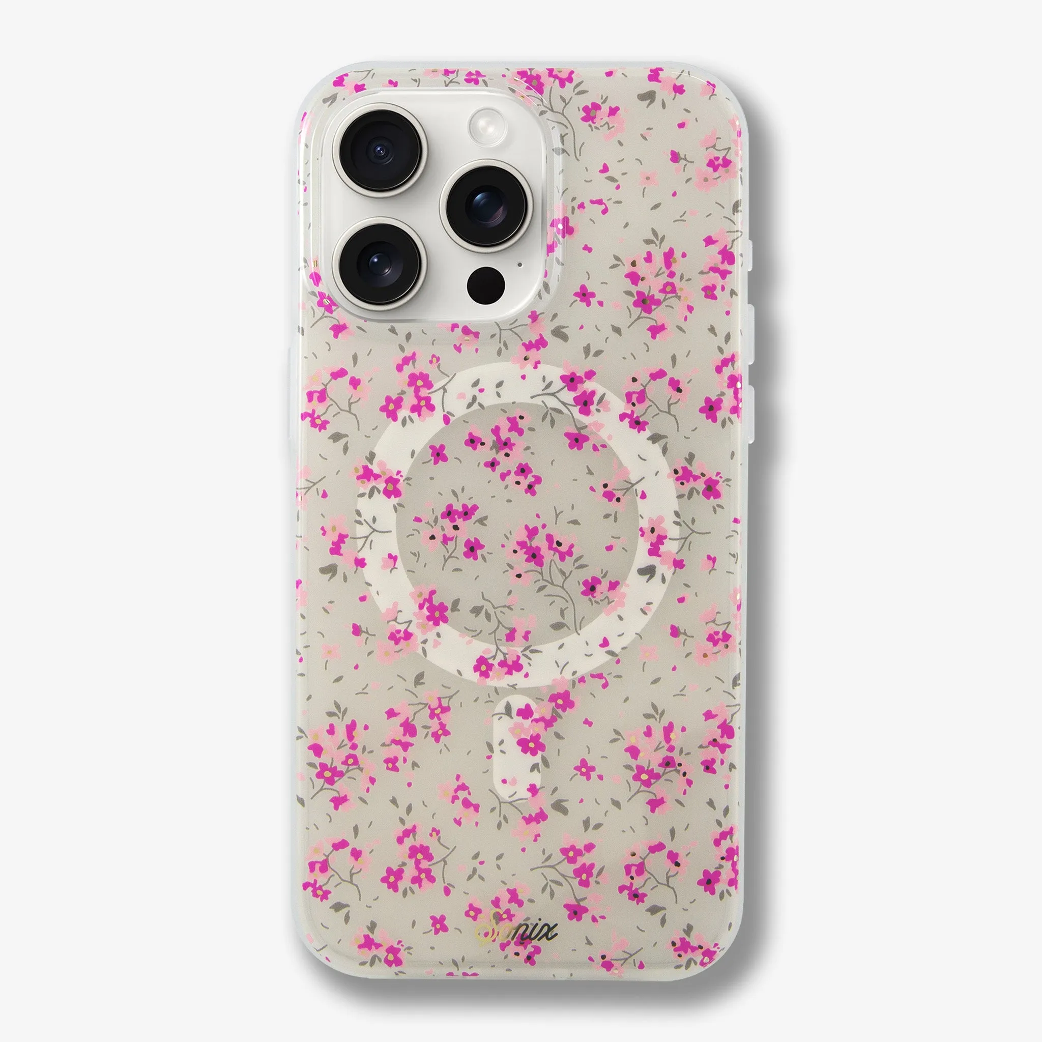 Cottage Floral Pink MagSafe? Compatible iPhone Case Compact Style