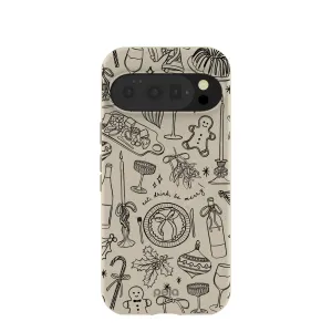 Recyclable Material Textured Grip London Fog Holiday Dinner Party Google Pixel 10/10 Pro Case