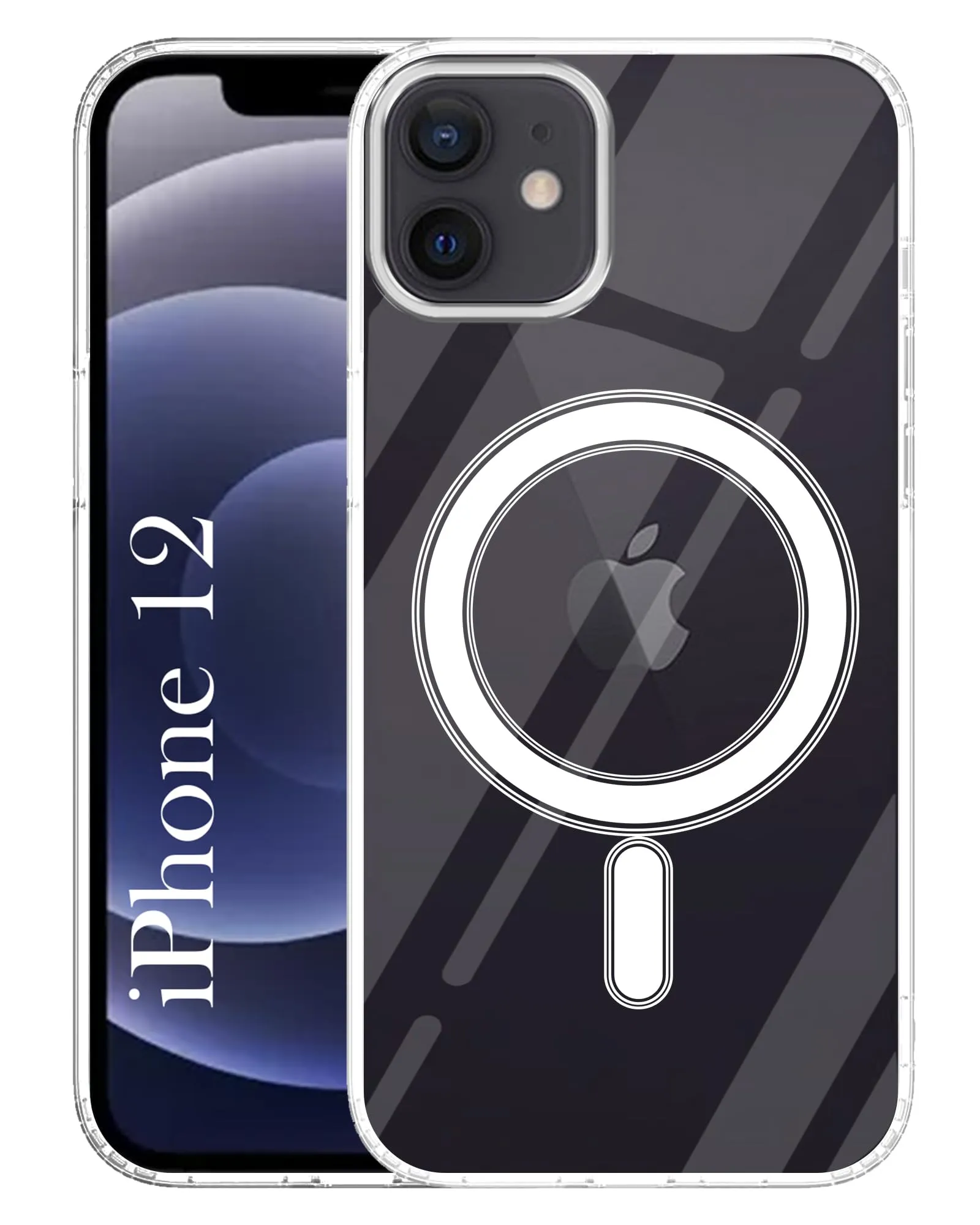 Transparent Shell For Apple iPhone 12 Back Cover Case ( MagSafe Compatible Wireless Charging | Hybrid Camera Bump Protection | Shockproof Polycarbonate Material)