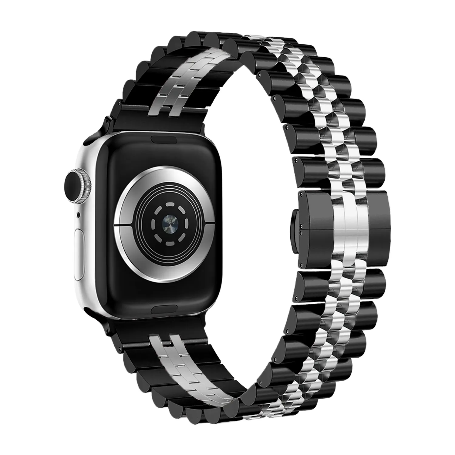 Apple Watch Steel Strap Jubilee (Black/Silver) Classic Design Touch