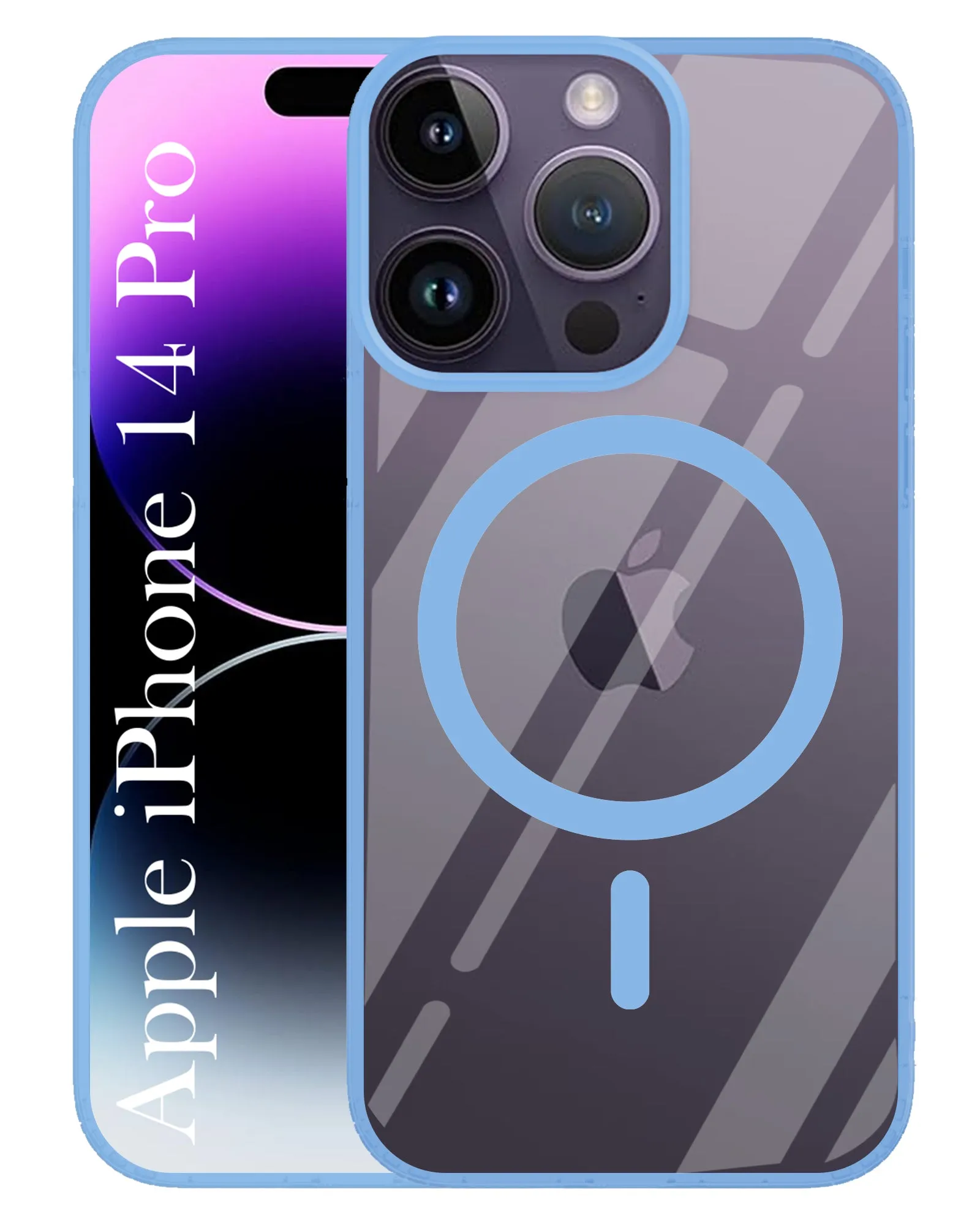 For Apple iPhone 14 Pro Back Cover Case (MagSafe Compatible Wireless Charging | Hybrid Camera Bump Protection | Shockproof Polycarbonate Material) Shock Absorber