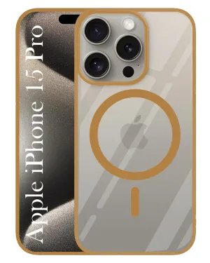 For Apple iPhone 15 Pro Back Cover Case (MagSafe Compatible Wireless Charging | Hybrid Camera Bump Protection | Shockproof Polycarbonate Material) Trendy Pattern Rugged Surface