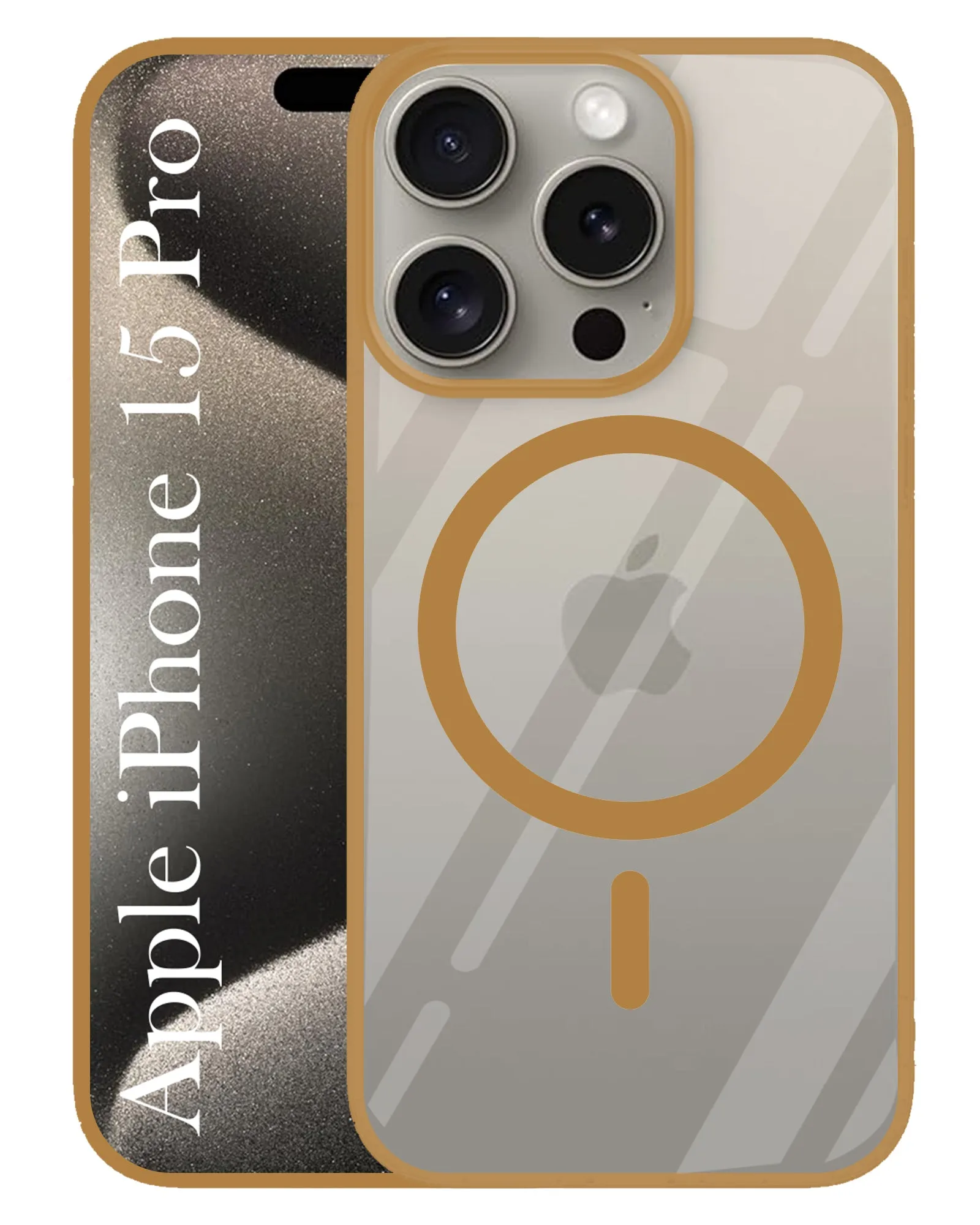 For Apple iPhone 15 Pro Back Cover Case (MagSafe Compatible Wireless Charging | Hybrid Camera Bump Protection | Shockproof Polycarbonate Material) Trendy Pattern Rugged Surface